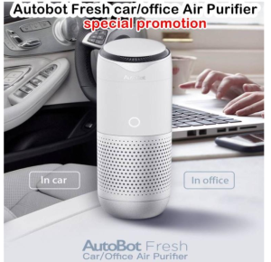 [SG Stock] AutoBot Fresh Air Purifier | HEPA Filter & 2.6M Negative Ion Generator | Remove PM2.5 Smoke & Odor | Portable USB Air Cleaner for Car & Office | Aluminum Alloy Body