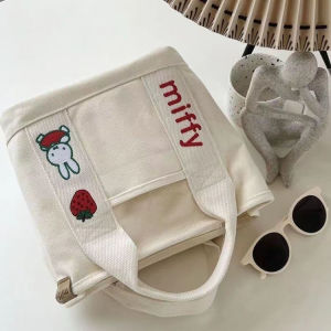 Cute lunch box lunch bag new Korean version ins student versatile soft girl girl canvas handbag