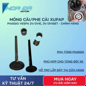 Móng cài/ Phe cài Xupap Piaggio Vespa 2v/2vie 3v/3vIget Chính hãng Hoa Đà Motor