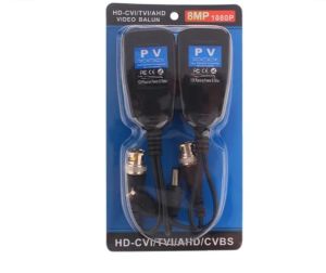 8MP HD-CVI/TVI/AHD/CVBS Passive Video Balun with Power Connector and RJ45 UTP CAT5/CAT5e/CAT6