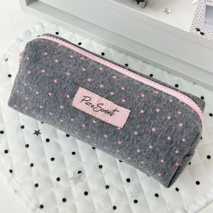 CAEDU Large Capacity Star Print Pencil Cases Polka Dot Cosmetic Organizer Student Pen Bag Back To School Educational Stationery Storage Bag Office Supplies