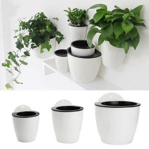 MMLUCK Resin Hanging Self Watering Basket Flower Pot Planter Plant Pot
