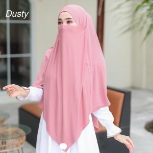Ainun Hijab Jilbab French Khimar Kerudung Bergo Instan Cadar Jumbo Tali Syari Bahan Jersey Premium