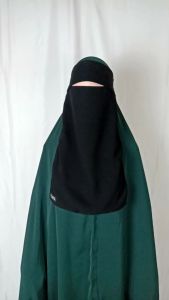 Cadar Bandana Poni Chiffon Jetblack Premium Grade A+