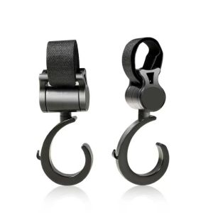 Bag Holder Hook For Baby Stroller || Strap On Hook Accessories || 360 Degree Rotation Hook for Bags Stroller Accessories
