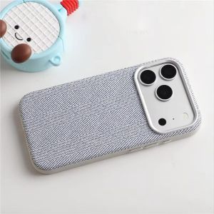 Tech Woven Canvas Luxury Case for iPhone 16Pro 17Pro 17 15 17Pro Max for Magsafe Original Wireless Charging Matte Cover