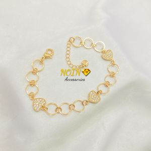 Gelang Rantai Motif Lapis Emas Xuping Aksesoris Perhiasan Wanita