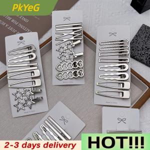 PkYeG 8pcs Girl Hair Pins Metal Duckbill Clip Women Hair Clips Side Bangs Female Ladies Barrettes Hair Accessories
