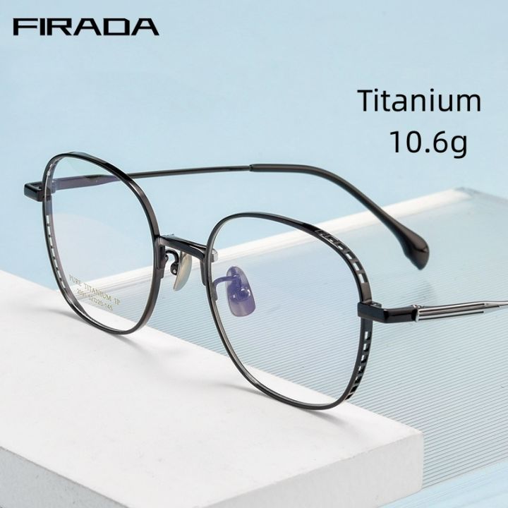 FIRADA Fashion Luxury Eyeglasses Women's New Ultra Light Retro Titanium  Eyewear Optical Prescription Glasses Frame For Men 2091P Lazada