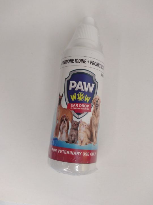 JWR AGRIVET] 60 ml PAW WOW EAR DROP/ POVIDONE IODINE PROBIOTICS