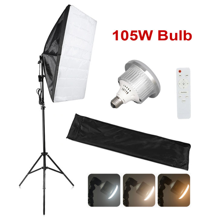 Professional Photography Soft box Lighting Kits 50x70CM with 105W
