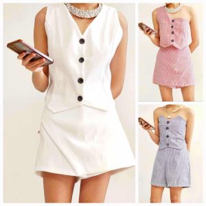 daniela Casual Summer Vest Skort for Girl Set Terno Coordinates    fits up to large frames classy and elegant timeless classic  timeless piece casual office or party classic piece super kapal ng tela hindi kayo magsisi our aim is to produce quality clot