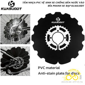 Tấm nhựa PVC vệ sinh xe chống bắt nước vào đĩa phanh xe đạp - Hãng KUASUODT (Đen)