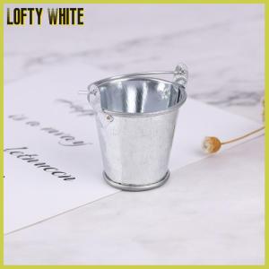 Lofty White 1/6 1/12 dollhouse Miniature Metal Bucket MINI KITCHEN Decor ของเล่น pretnd Play