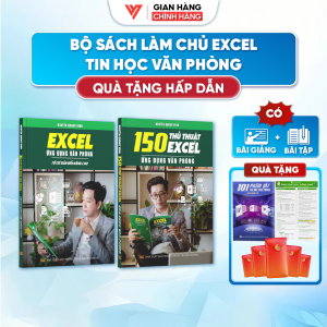 Combo 2 Sách Excel Và 150 Thủ Thuật ĐÀO TẠO TIN HỌC Ứng Dụng Văn Phòng Kèm Theo Khóa Học Online + Tặng 101 Phím Tắt + Bảng Hàm + Bao Lì Xì - N1
