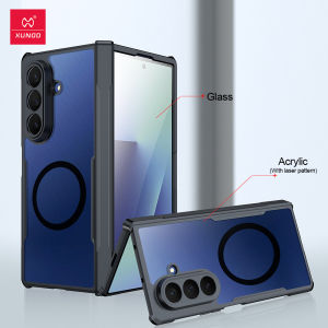 Xundd Cho Samsung Galaxy Z fold 5 6 7 Trường Hợp chống rơi Ốp bảo vệ điện thoại trong suốt Bìa Với Magsafe Vòng