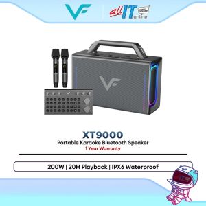 Vinnfier FlipGear TANGO XT9000 WMU Portable Bluetooth Karaoke Speaker 200W Dual UHF Mic IPX6