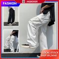 Baggy Cargo Pants White/Black Cargo Pants For Men 6 Pocket. 