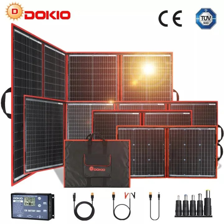 Dokio 80W 100W 160W 200W 300W18V Flexible Foldble Solar Panel With 12V ...