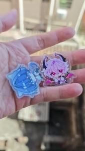 2Pcs Game Wanderer Scaramouche Kunikuzushi Vagrant Durin Pins Acrylic Breastpin Badge Jewelry