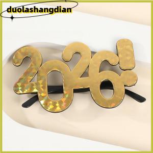 [Duola] แว่นตาหมายเลข2026แว่นกันแดดติดเพชรเม็ดเล็กๆสำหรับตกแต่งงานปาร์ตี้คริสต์มาสแว่นตาตลก