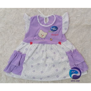Dress Bayi Cantik Motif Rabbit Warna Planet Kidz