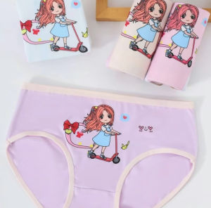กางเกงในเด็กหญิงลายการ์ตูนใส่สบาย 17 แบบ 68 สี กางเกงในสตรี Kids Underwear ETNK