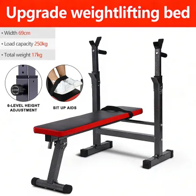 Yeesall Adjustable bench barbell bench dumbbell benchweight lifting bench barbell benchBench with rack weight lifting chair weight lifting chair fitness chair，Luxury style（same day delivery)