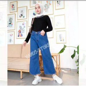 VANOS-STORE KULOT JEANS WANITA / JEANS WANITA / KULOT JEANS TEBAL / KULOT JEANS HIGHWAIST KULOT JEANS CELANA PANJANG WANITA JEANS WANITA CELANA KEKINIAN