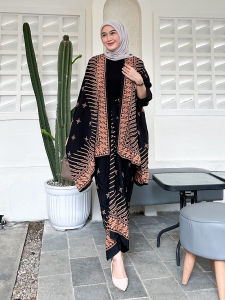 SET KEBAYA MODERN OUTFIT KONDANGAN SIMPEL ONE SET BATIK OUTER  ROK LILIT KIMONO WANITA SETPRADA