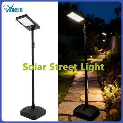 Anern Solar Street Light 2800LM Solar Light Outdoor Waterproof IP65 Solar Lntegrated Street Light with Motion Sensor 3 Lights Modes