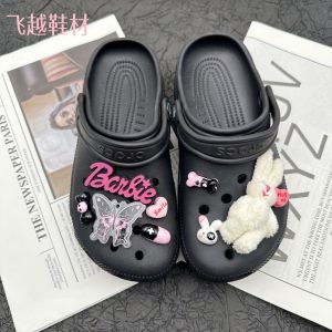 9Pcs Barbie Rabbit Crocs Jibbitz Charms Detachable 3D Rabbit Butterfly Shoe Buckle Decoration for Crocs