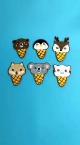 Bisa COD Iron Patch Bordir Premium Ice Cream Animal Patch Iron Deer Penguin Cat Bear Weasel Koala Emblem Bordir Tempel Tambalan Baju Bolong Tembelan Kaos Sobek Tempelam Celana Robek Hiasan Jaket Tembelan Baju Stiker Bordir Tempel