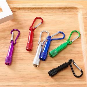 OUREAL Aluminum Body Mini Torch with Carabiner Super Bright LED Flashlight Keychain Portable Battery Powered Flashlight Key Ring Camping Use