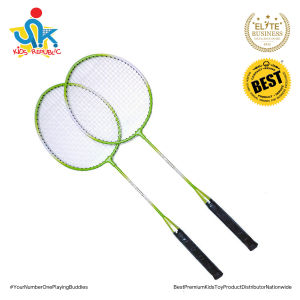 2X Badminton Racket Set Iron Alloy 2 Player Badminton Equipment