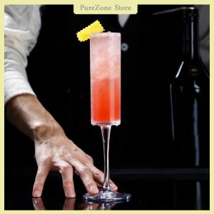 [PureZone] 6OZ Champagne Cocktail Cup Champagne Red Wine Plastic Cup Detachable Threaded High Footed Cup Beverage Cup