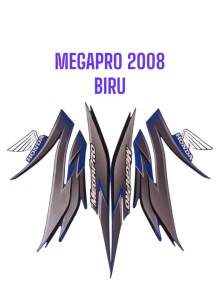 Sticker Lis Striping Honda Megapro Primus tahun 2008 Biru