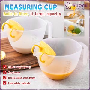 Suomi 1000ml Large Capacity Mixing Bowl Measuring Cup with Measurement Markings for Cooking Baking