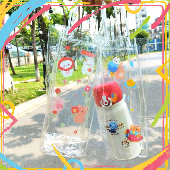 Túi Trong Suốt Đựng Bình Giữ Nhiệt Tặng Kèm 2 Miếng Dán Stiker | Lazada.vn