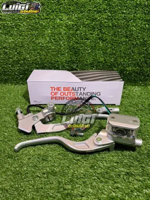 B22 CNC BRAKE MASTER SINGLE TANK MIO I 125 / CLICK / M3 / MIO / AEROX / BEAT / RAIDER / WAVE / XRM SILVER UNIVERSAL MADE IN THAILAND