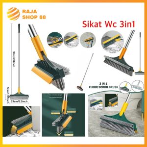 Sikat WC Kamar Mandi 3in1 Alat Sapu Wiper Lantai Magic Broom Serbaguna