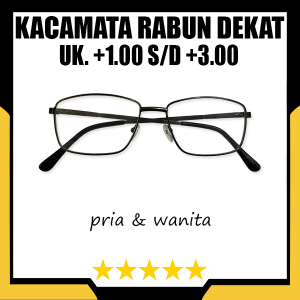 Kacamata Baca Plus (+) Kacamata Frame Besi Pria dan Wanita Kacamata Full Plus +1.00 sampai +3.00