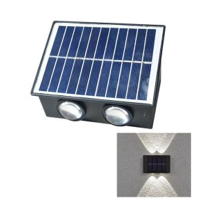 UMBRAULI Up and Down Solar Wall Lamp Warm/White/RGB Lights IP65 Waterproof Automatic Outdoor Lighting Durable Energy Saving 4/6/8 LED Solar Light Balcony