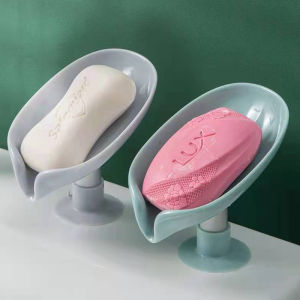 Leaf Shape Soap Box Drain Soap Holder Box Bathroom Shower Soap Holder sponge Storage Plate Tray Bathroom Supplies Bathroom Gadge