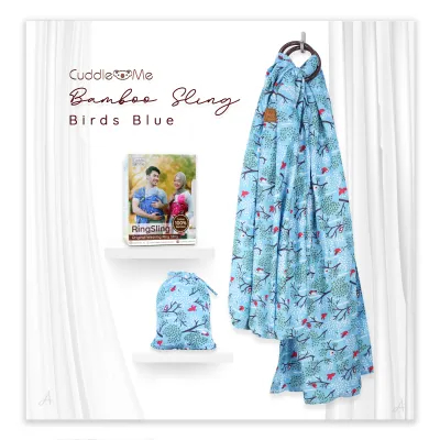 [FREE BONUS] Cuddle Me Bamboo Ring Sling Cotton Twill Gendongan Bayi Modern CuddleMe Ringsling Bambo Kain Samping Jarik
