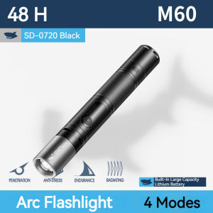 SmilingShark ไฟฉายไฟฉายไฟฉายจิ๋ว SD0720ไฟฉายไฟสูงไฟฉายกลางแจ้งยิงระยะยาวขนาดใหญ่ USB แบบพกพาชาร์จไฟได้ไฟแฟลช LED ซูมได้3โหมดแคมป์ปิ้งฉุกเฉินตกปลาเดินป่าเดินชาร์จเร็วชาร์จเร็วความจุสูงไม่มี R