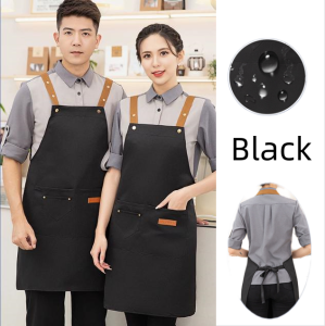 Denim canvas waterproof oil proof apron milk tea shop catering fruit supermarket staff apron work clothes coffee waiter kitchen cooking apron men and women apron