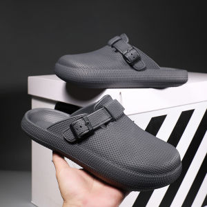 Cleanfita MenS Closed-Toe Slippers For Spring And Summer Beach Outdoor Wear Non-Slip Waterproof Casual Couple Slippers