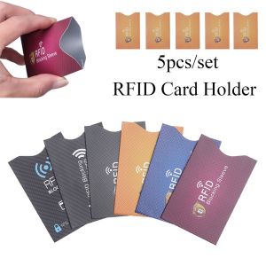 5PCS 2023 RFID Anti Theft Credit Card Protector Sleeve Skin Protection Bank Card Holder