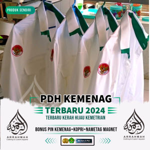 BONUS PIN KOPRI KEMENAG & NAME TAG MAGNET KEMEJA PDH PUTIH KEMENAG terbaru 2024 kemeja kemenag terbaru BAHAN Bellini Savana Arahan Kusus Seragam INSTANSI BUMN